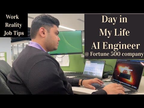 Day in life of an AI Engineer | Fort 500 Comp | Job tips| Realistic #dayinmylife #ai #aiengineering