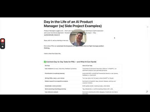 Day in the Life of an AI Product Manager (w/ Side Project Examples)